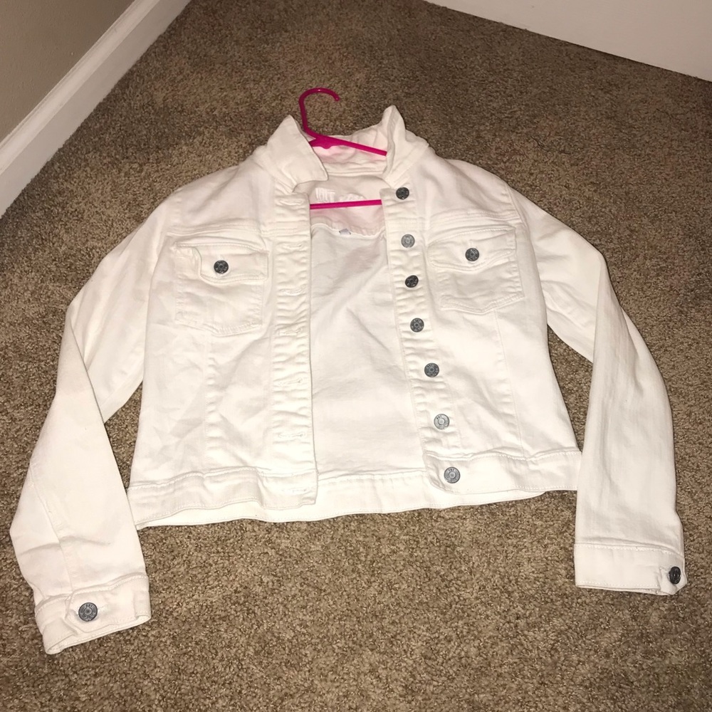 White jean jacket